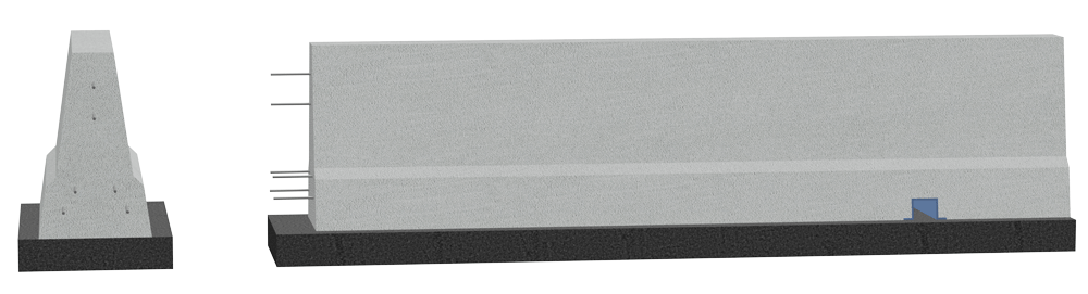 LT103 Strecke Linetech Betonschutzwand