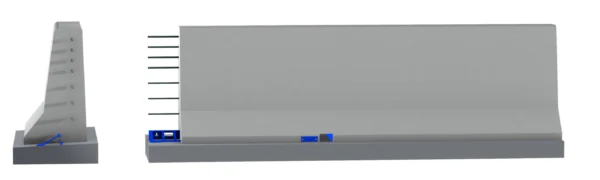 LT 401 BW H4b L4b Ddyn = 0,0 m unverschieblich Bauwerksystem BSW BSWO W1 Ortbetonschutzeand